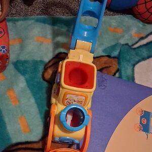 Vibrant Yellow and Blue Pull-Along Toy Train